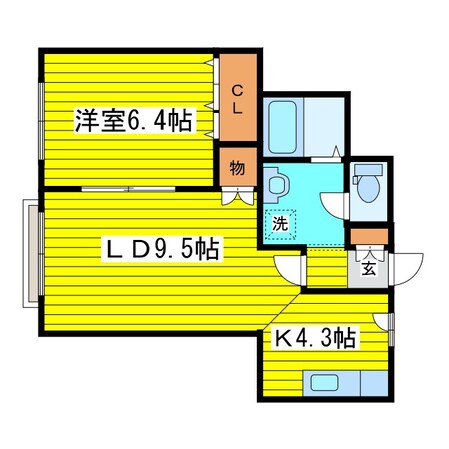 東区役所前駅 徒歩5分 1階の物件間取画像